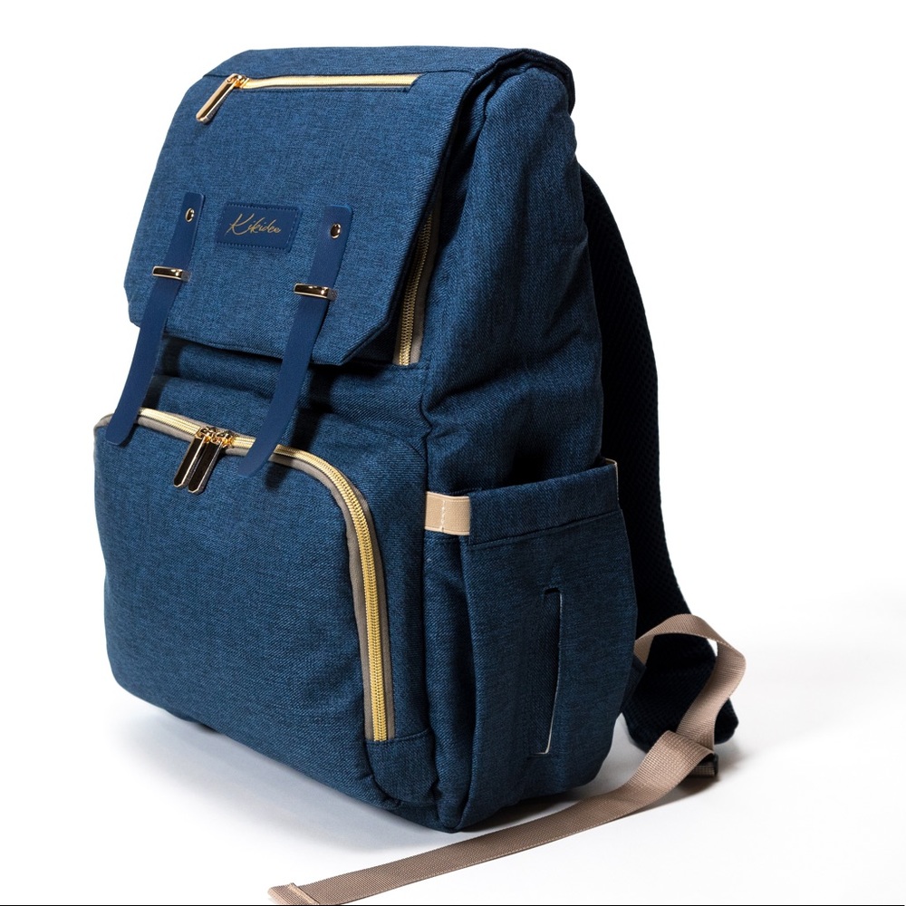 🚫SOLD OUT🚫 kikidee denim blue diaper bag backpack 👶🏼💕 - Picture 3 of 8